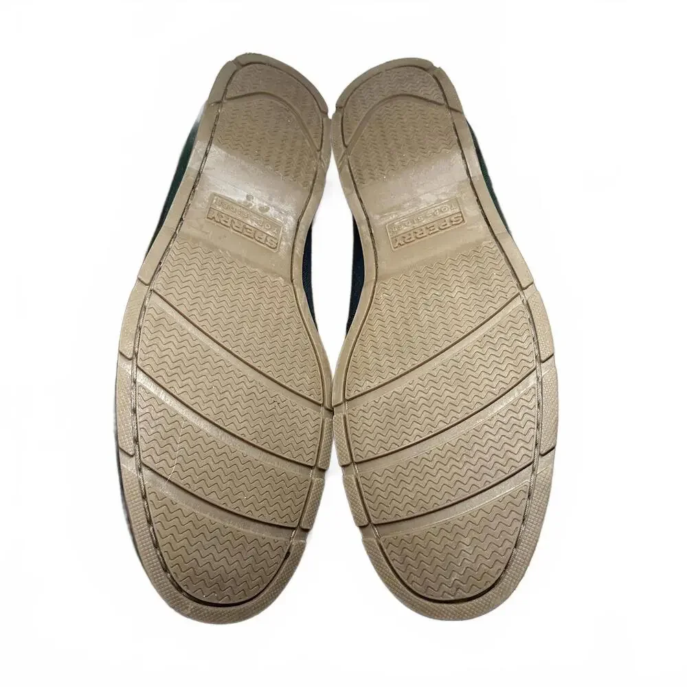 Sperry Leeward 2 Eye Cross Plaid Boat Casual Shoes - Leather Trim - STS21498